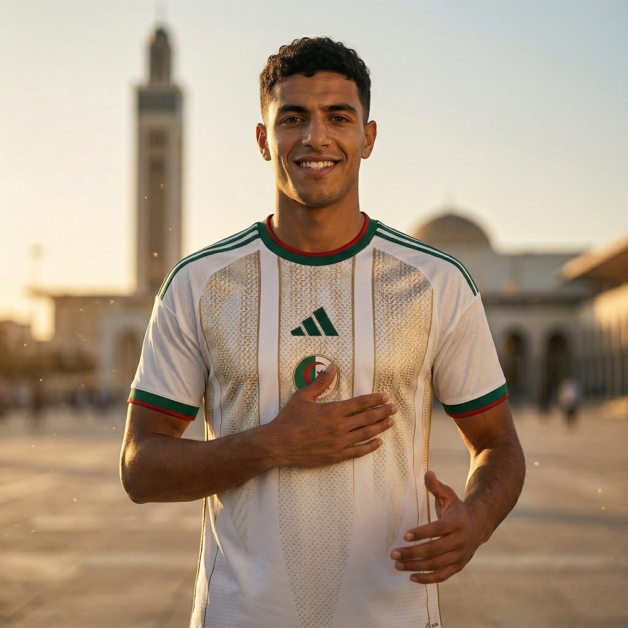 Maillot Algérie 2026 – Domicile White Gold Zellige Edition