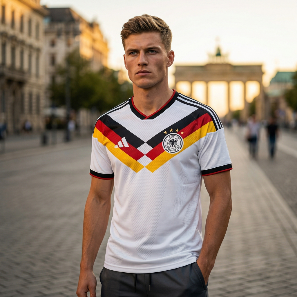 Maillot Allemagne 2026 – Domicile White Tricolor Edition