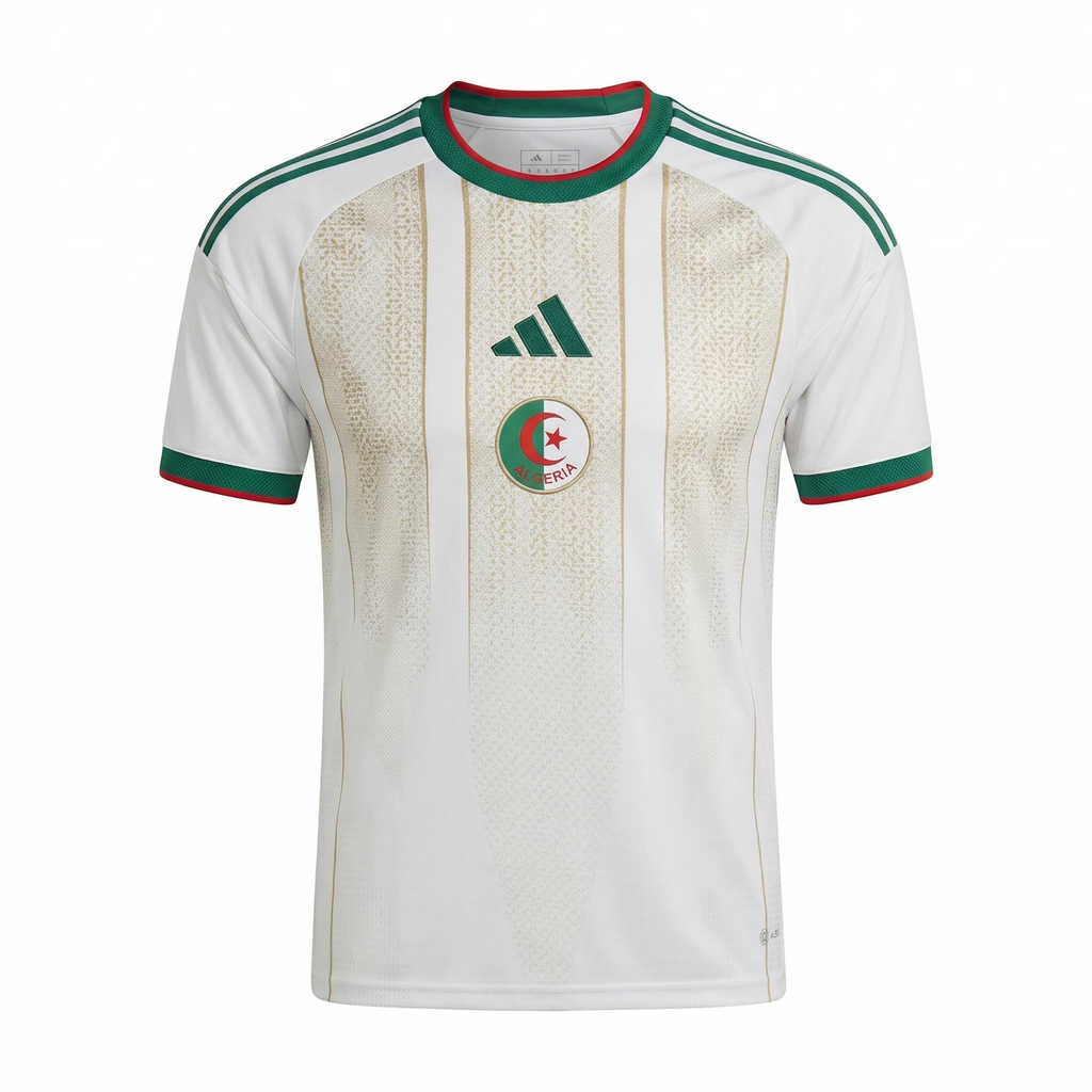 Maillot Algérie 2026 – Domicile White Gold Zellige Edition