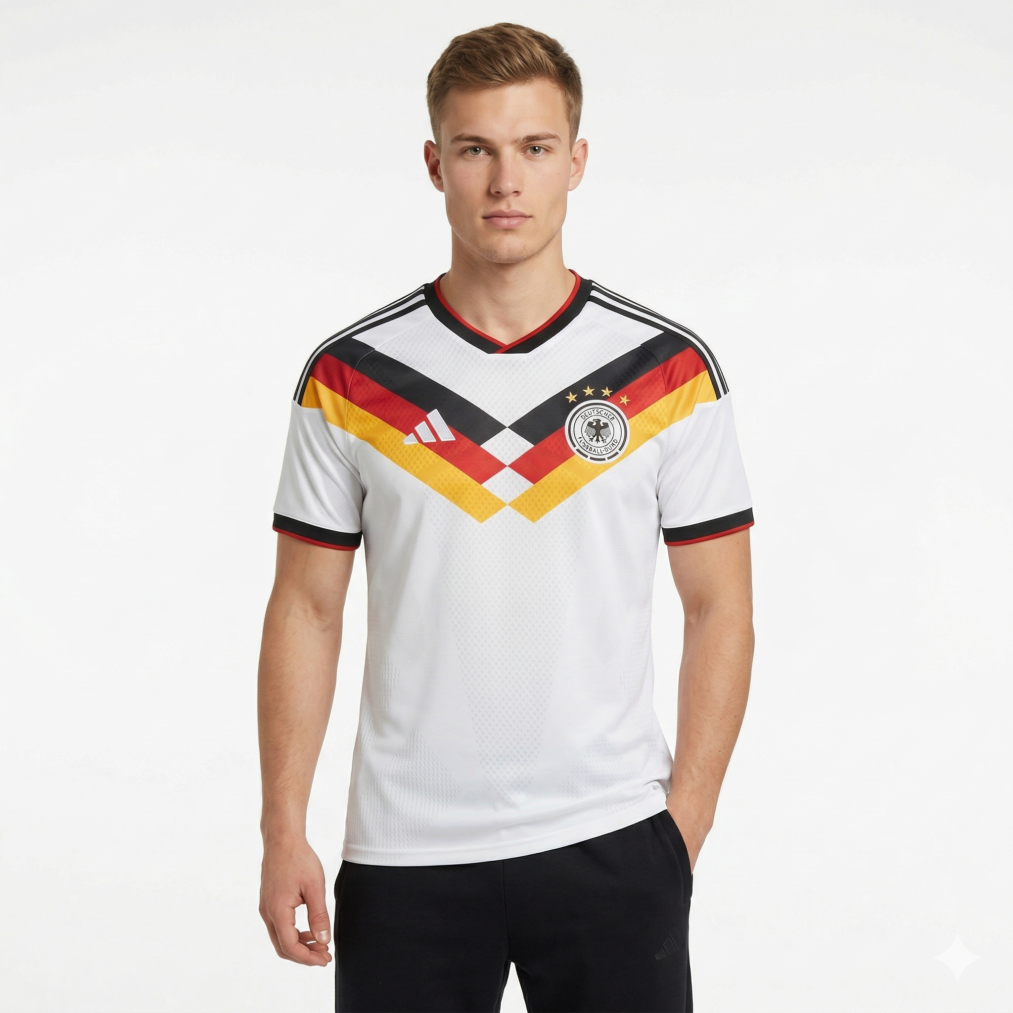 Maillot Allemagne 2026 – Domicile White Tricolor Edition
