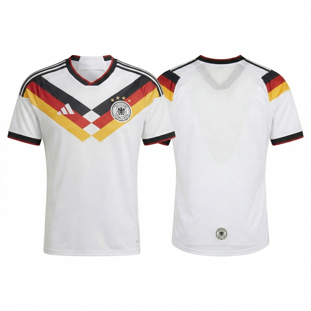 Maillot Allemagne 2026 – Domicile White Tricolor Edition